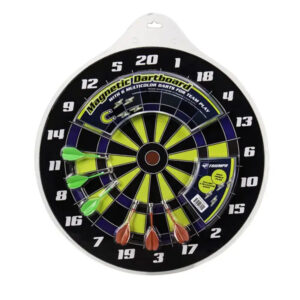 Triumph 16” Magnetic Dartboard Set, Black